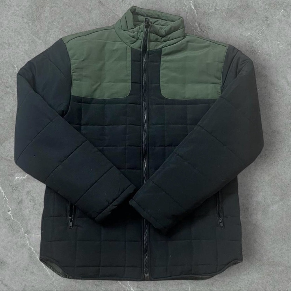 Men’s Nomad Full Zip Puffer Winter Jacket Olive/Black Size Large